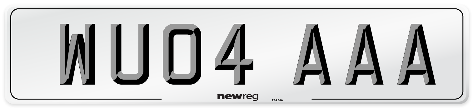 WU04 AAA Number Plate from New Reg